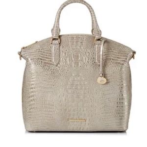 Brahmin Oyster Large Duxbury Satchel and Ady Wallet